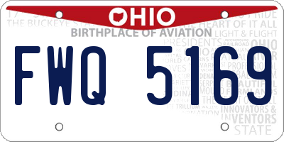 OH license plate FWQ5169