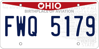 OH license plate FWQ5179