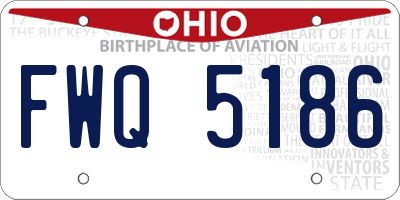 OH license plate FWQ5186