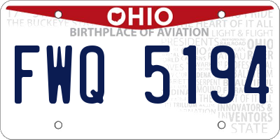 OH license plate FWQ5194