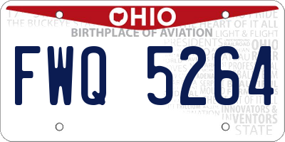 OH license plate FWQ5264