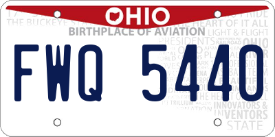 OH license plate FWQ5440