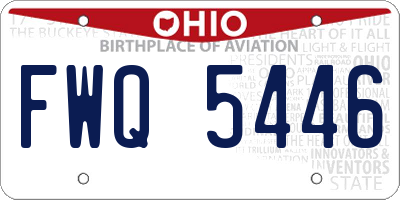 OH license plate FWQ5446