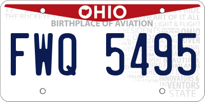 OH license plate FWQ5495