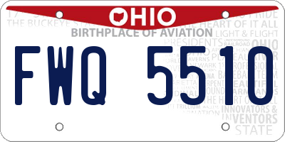 OH license plate FWQ5510