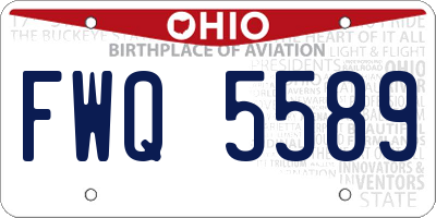 OH license plate FWQ5589