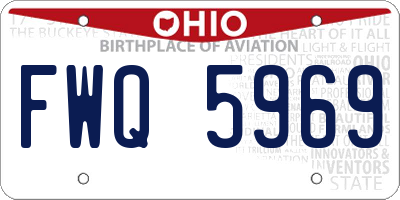 OH license plate FWQ5969