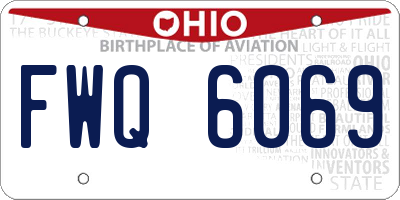 OH license plate FWQ6069