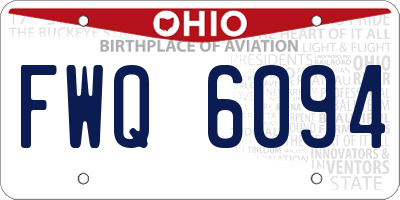 OH license plate FWQ6094