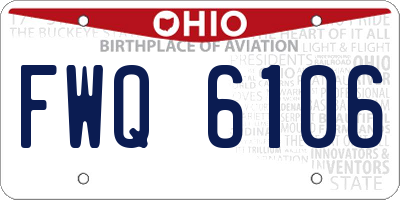 OH license plate FWQ6106