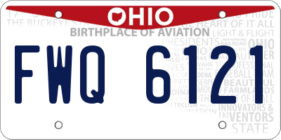 OH license plate FWQ6121