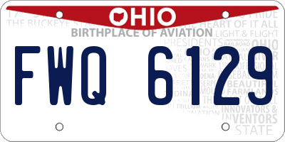 OH license plate FWQ6129