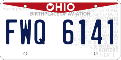 OH license plate FWQ6141