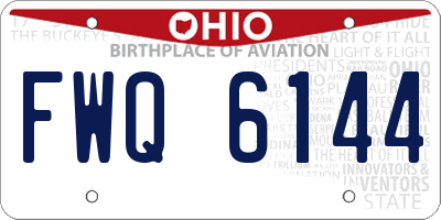 OH license plate FWQ6144