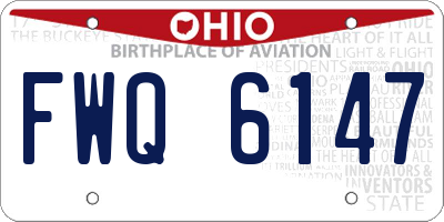OH license plate FWQ6147