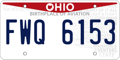 OH license plate FWQ6153