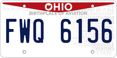OH license plate FWQ6156