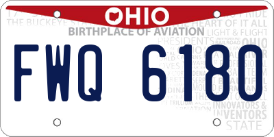 OH license plate FWQ6180