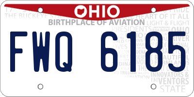 OH license plate FWQ6185