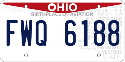 OH license plate FWQ6188