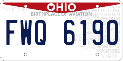 OH license plate FWQ6190