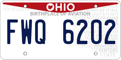 OH license plate FWQ6202