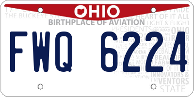 OH license plate FWQ6224
