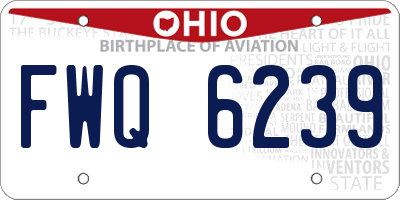 OH license plate FWQ6239