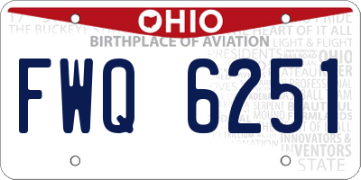 OH license plate FWQ6251