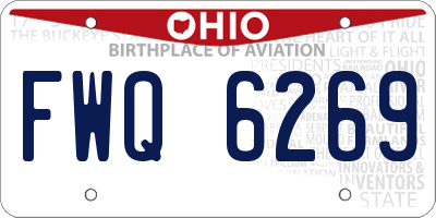 OH license plate FWQ6269
