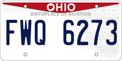 OH license plate FWQ6273