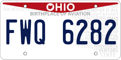 OH license plate FWQ6282