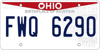OH license plate FWQ6290