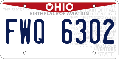 OH license plate FWQ6302