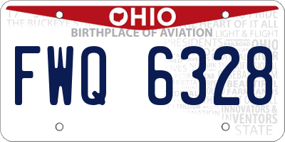 OH license plate FWQ6328