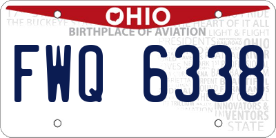 OH license plate FWQ6338