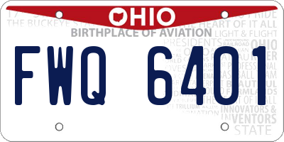 OH license plate FWQ6401