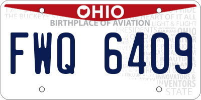 OH license plate FWQ6409