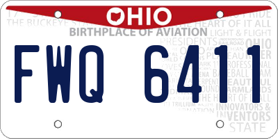 OH license plate FWQ6411