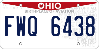 OH license plate FWQ6438