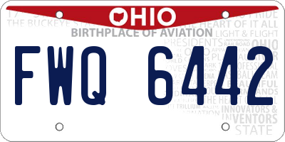 OH license plate FWQ6442
