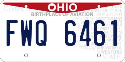 OH license plate FWQ6461