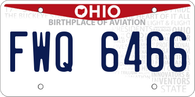 OH license plate FWQ6466