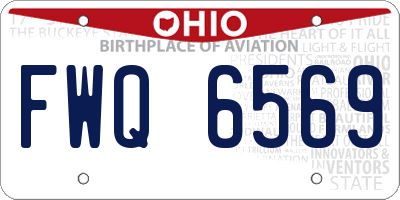 OH license plate FWQ6569