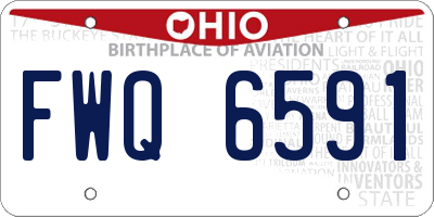OH license plate FWQ6591