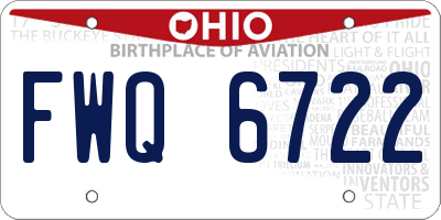 OH license plate FWQ6722