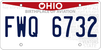 OH license plate FWQ6732