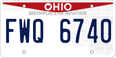 OH license plate FWQ6740