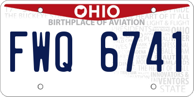 OH license plate FWQ6741