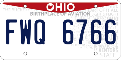 OH license plate FWQ6766